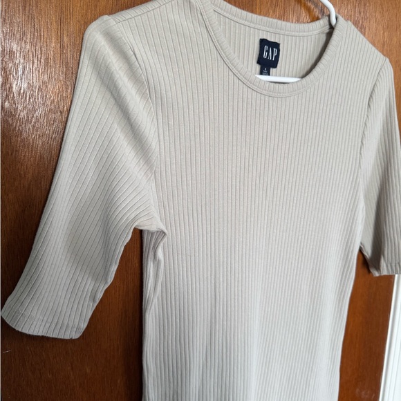 GAP Cream Ribbed Mini Dress - Picture 3 of 5